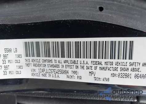 2014 Jeep Cherokee Latitude из США, поврежденный, VIN 1C4PJLCS7EW256084